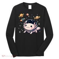 Axolotl Kawaii Cute Axolotls Astronaut Planets Space Long Sleeve Shirt thumb 0