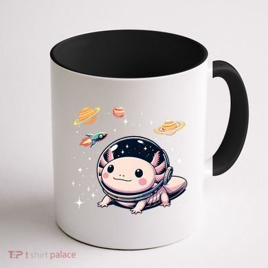Axolotl Kawaii Cute Axolotls Astronaut Planets Space Coffee Mug back