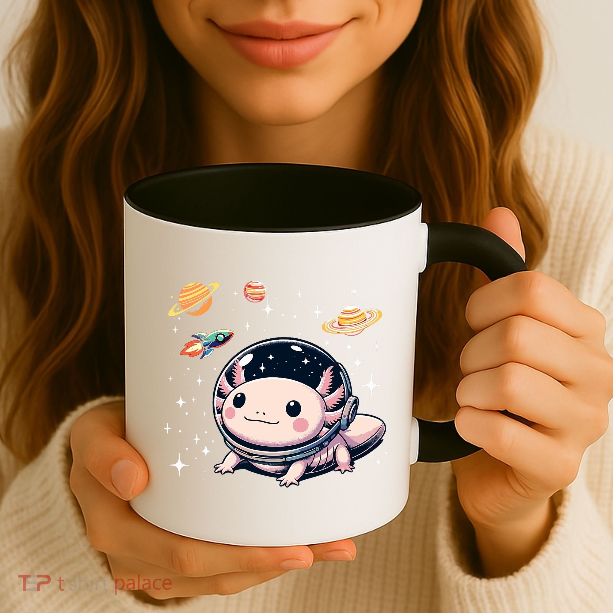 Axolotl Kawaii Cute Axolotls Astronaut Planets Space Coffee Mug