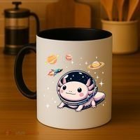 Axolotl Kawaii Cute Axolotls Astronaut Planets Space Coffee Mug thumb 4