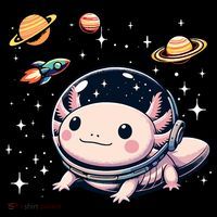 Axolotl Kawaii Cute Axolotls Astronaut Planets Space Coffee Mug thumb 5