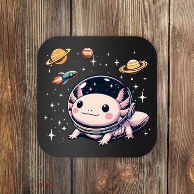 Axolotl Kawaii Cute Axolotls Astronaut Planets Space Coaster