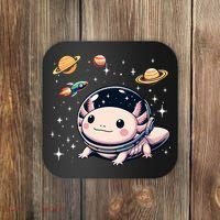 Axolotl Kawaii Cute Axolotls Astronaut Planets Space Coaster thumb 0