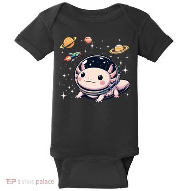 Axolotl Kawaii Cute Axolotls Astronaut Planets Space Baby Bodysuit