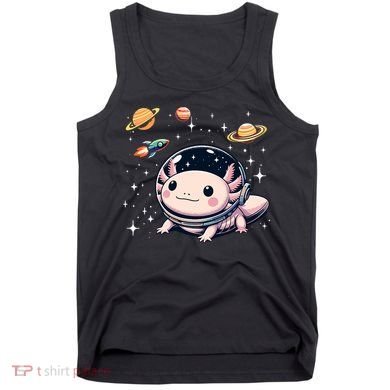Axolotl Kawaii Cute Axolotls Astronaut Planets Space Tank Top