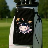 Axolotl Kawaii Cute Axolotls Astronaut Planets Space Golf Towel thumb 2