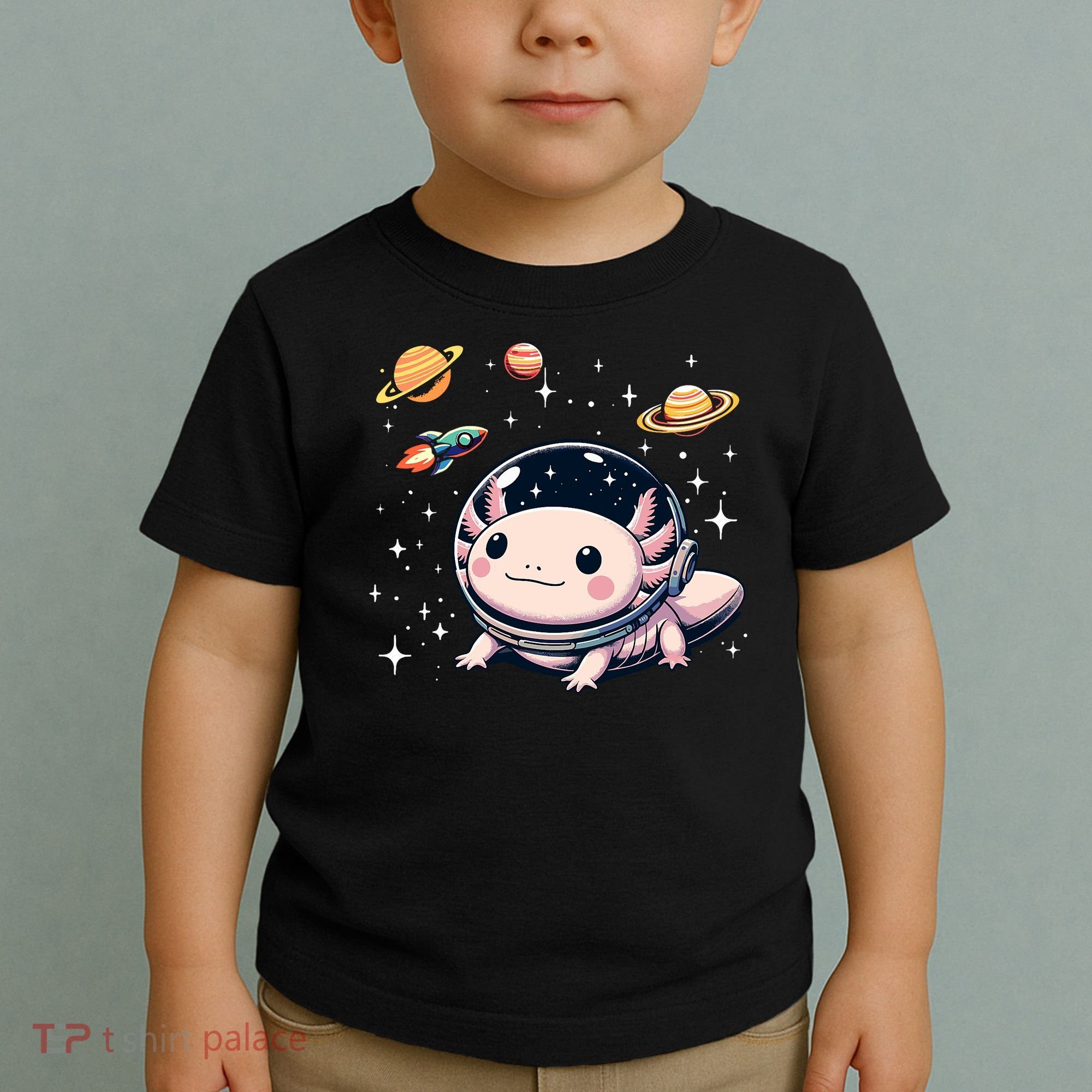 Axolotl Kawaii Cute Axolotls Astronaut Planets Space Toddler T-Shirt