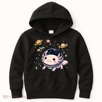 Axolotl Kawaii Cute Axolotls Astronaut Planets Space Kids Hoodie thumb 0