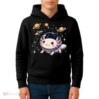 Axolotl Kawaii Cute Axolotls Astronaut Planets Space Kids Hoodie thumb 4