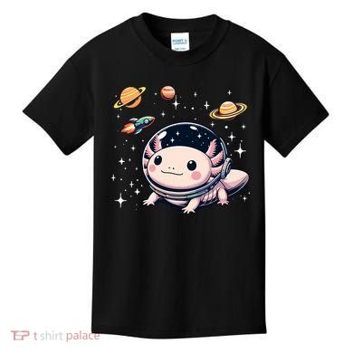 Axolotl Kawaii Cute Axolotls Astronaut Planets Space Kids T-Shirt