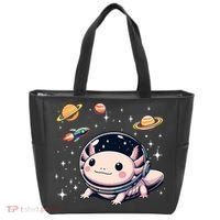 Axolotl Kawaii Cute Axolotls Astronaut Planets Space Tote Bag thumb 0