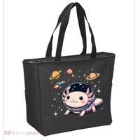 Axolotl Kawaii Cute Axolotls Astronaut Planets Space Tote Bag thumb 2