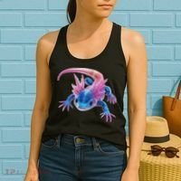 Axolotl Kawaii Cute Graphic Women's Tank Top thumb 2