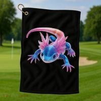 Axolotl Kawaii Cute Graphic Golf Towel thumb 1