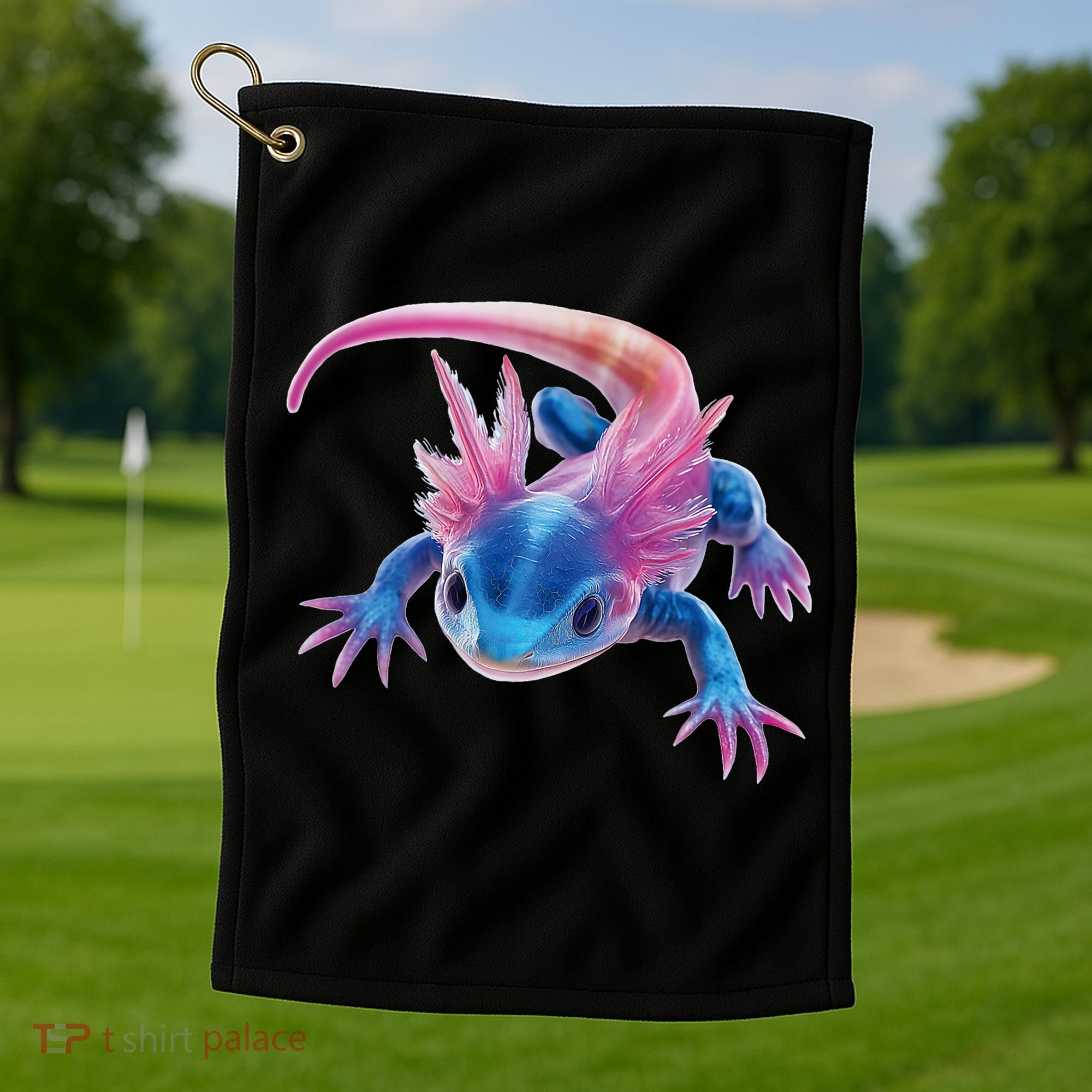Axolotl Kawaii Cute Graphic Golf Towel