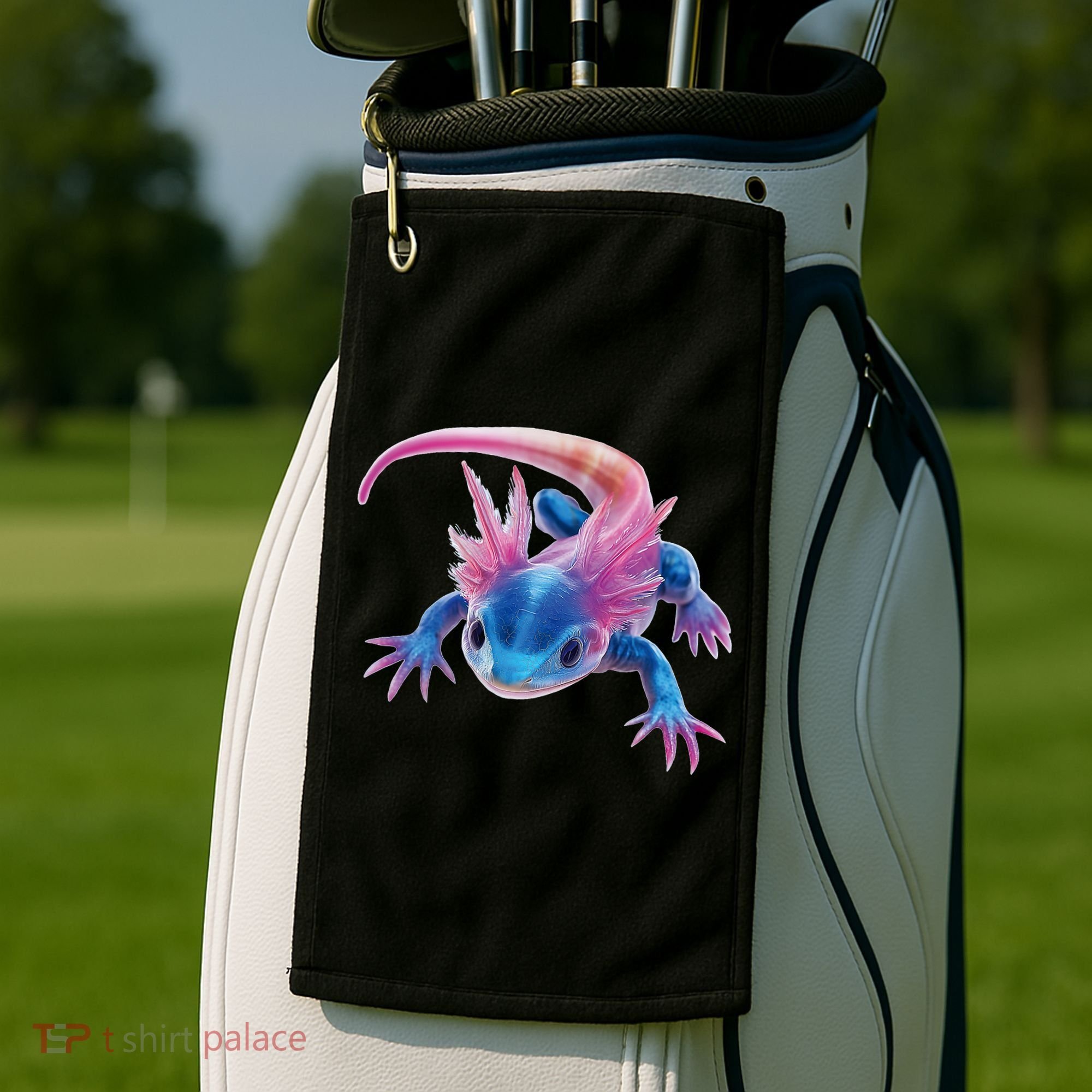 Axolotl Kawaii Cute Graphic Golf Towel