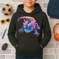 Axolotl Kawaii Cute Graphic Kids Hoodie thumb 2