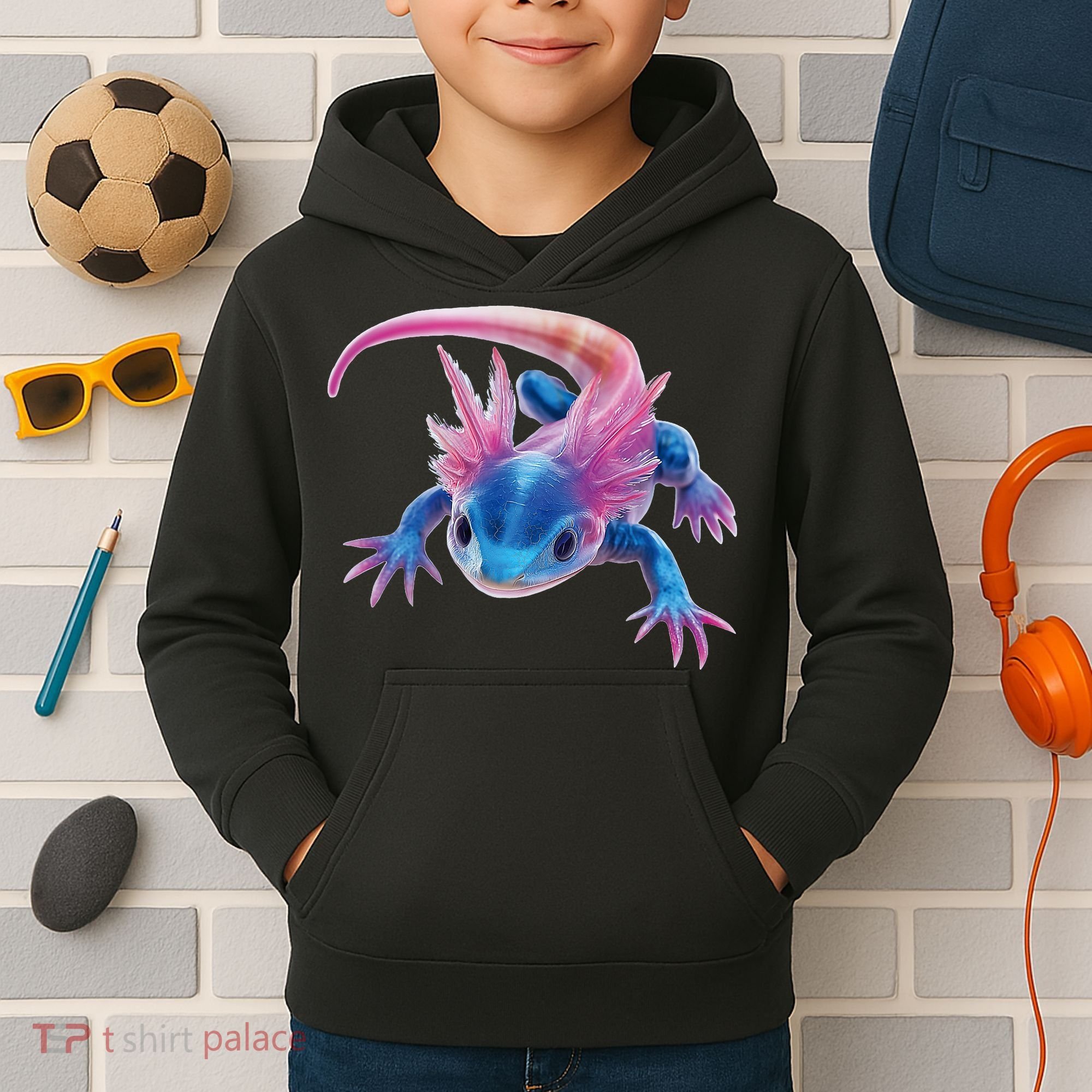 Axolotl Kawaii Cute Graphic Kids Hoodie