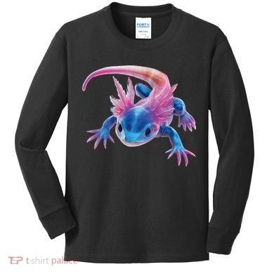 Axolotl Kawaii Cute Graphic Kids Long Sleeve Shirt