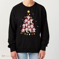 Axolotl Kawaii Christmas Tree Lights Pajama Xmas Tree Women's Sweatshirt thumb 0