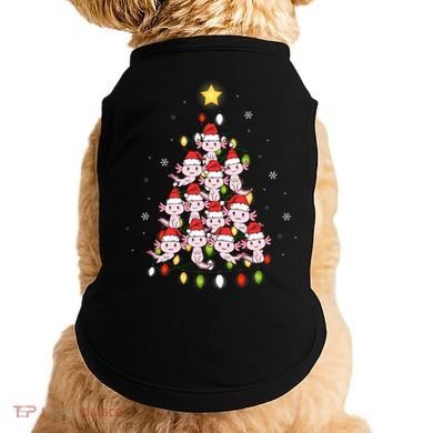 Axolotl Kawaii Christmas Tree Lights Pajama Xmas Tree Doggie Tank