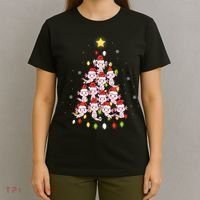 Axolotl Kawaii Christmas Tree Lights Pajama Xmas Tree T-Shirt thumb 4