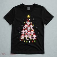 Axolotl Kawaii Christmas Tree Lights Pajama Xmas Tree T-Shirt thumb 5