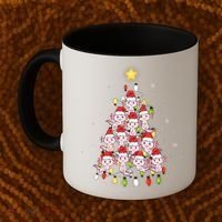 Axolotl Kawaii Christmas Tree Lights Pajama Xmas Tree Coffee Mug thumb 2