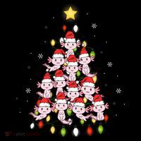 Axolotl Kawaii Christmas Tree Lights Pajama Xmas Tree Coffee Mug thumb 5
