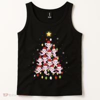 Axolotl Kawaii Christmas Tree Lights Pajama Xmas Tree Tank Top thumb 2