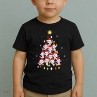 Axolotl Kawaii Christmas Tree Lights Pajama Xmas Tree Toddler T-Shirt thumb 2