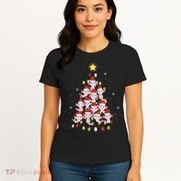 Axolotl Kawaii Christmas Tree Lights Pajama Xmas Tree Women's T-Shirt thumb 4