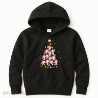 Axolotl Kawaii Christmas Tree Lights Pajama Xmas Tree Kids Hoodie thumb 0
