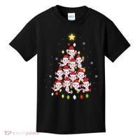 Axolotl Kawaii Christmas Tree Lights Pajama Xmas Tree Kids T-Shirt thumb 0