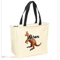Akron Kangaroo Fun Retro Zips Tote Bag thumb 2