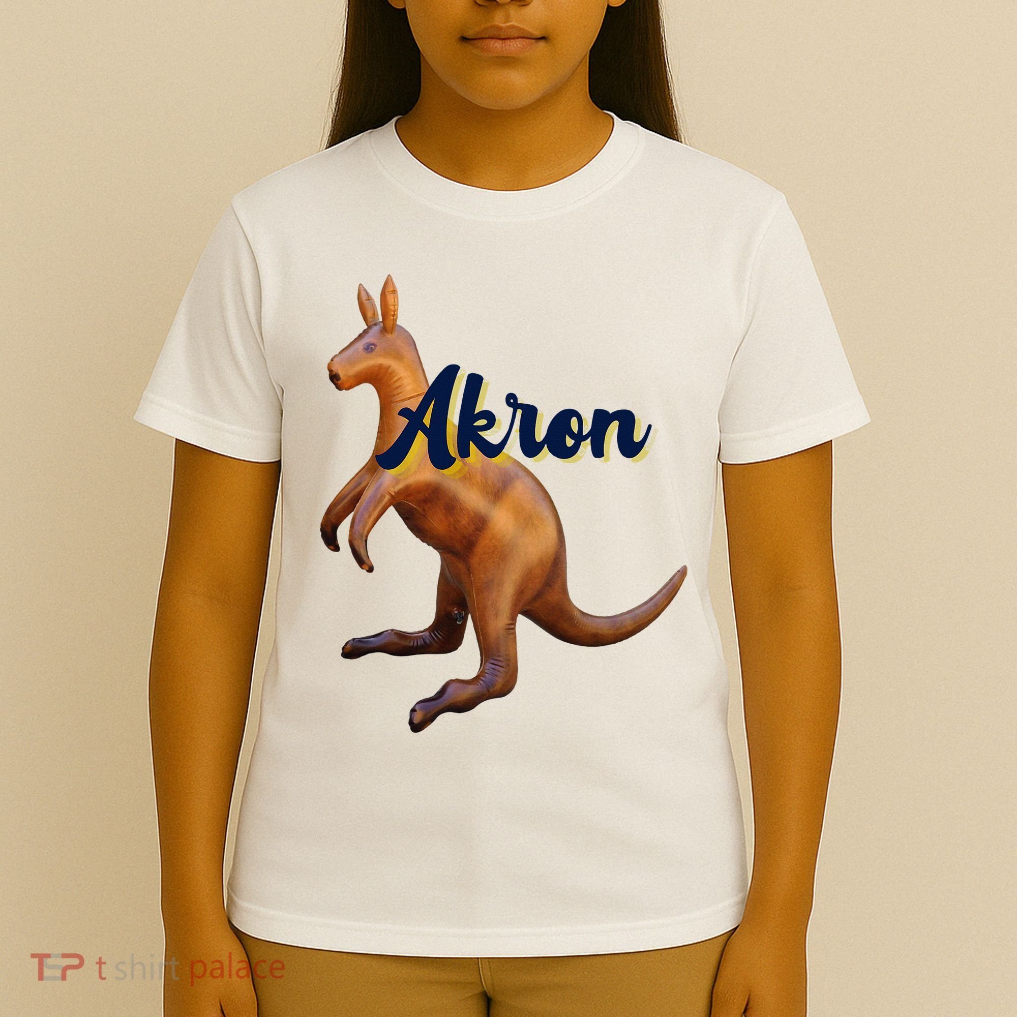 Akron Kangaroo Fun Retro Zips T-Shirt