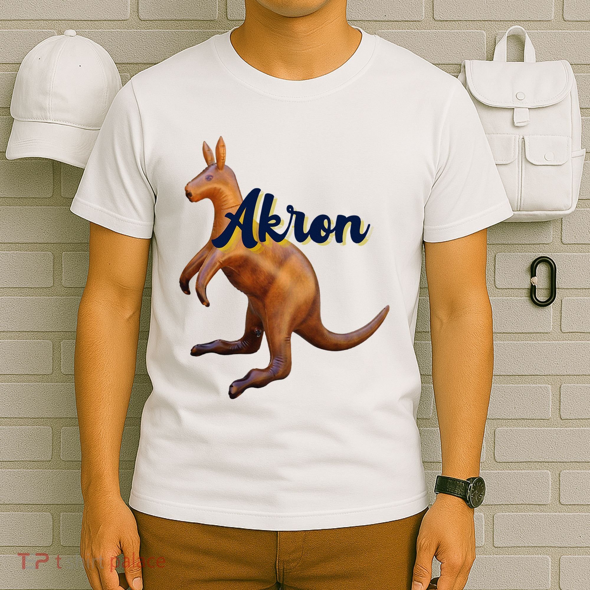 Akron Kangaroo Fun Retro Zips T-Shirt