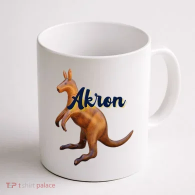 Akron Kangaroo Fun Retro Zips Coffee Mug back