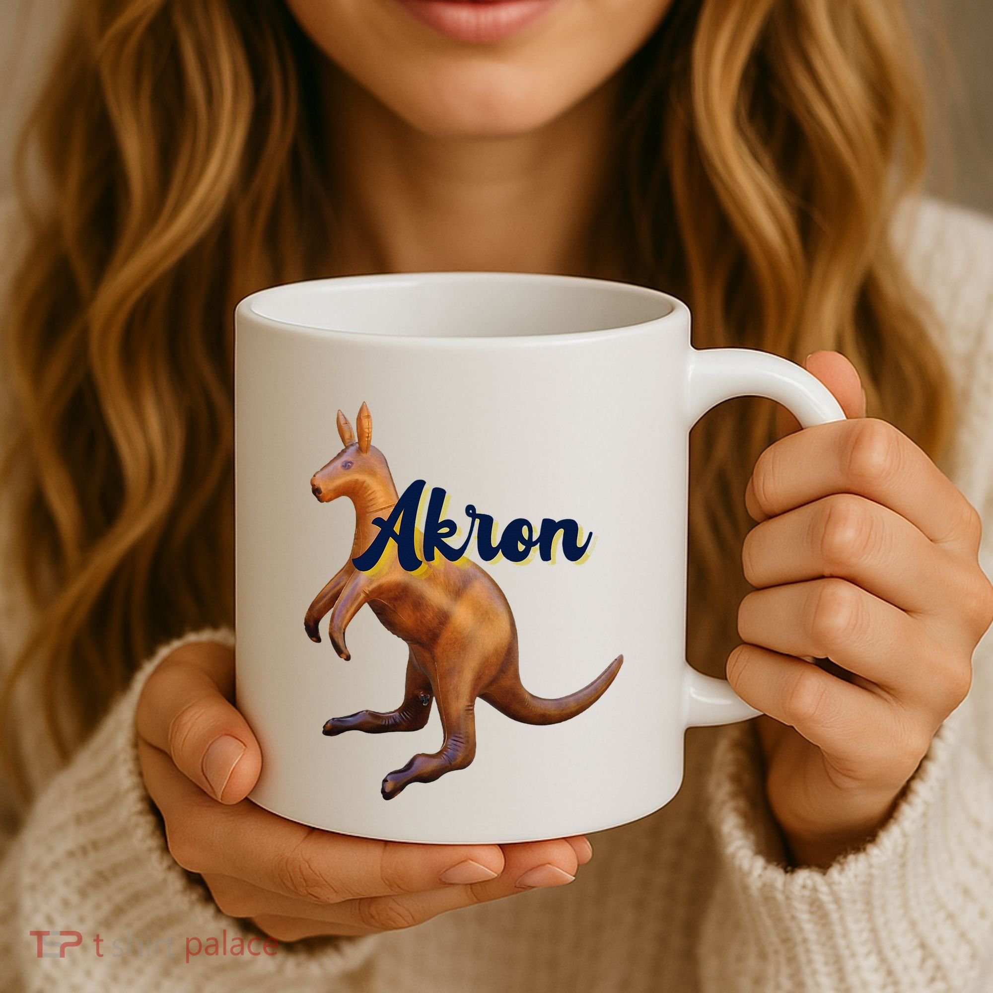 Akron Kangaroo Fun Retro Zips Coffee Mug