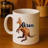 Akron Kangaroo Fun Retro Zips Coffee Mug thumb 4