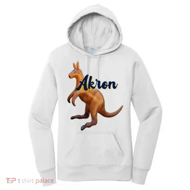 Akron Kangaroo Fun Retro Zips Women's Hoodie