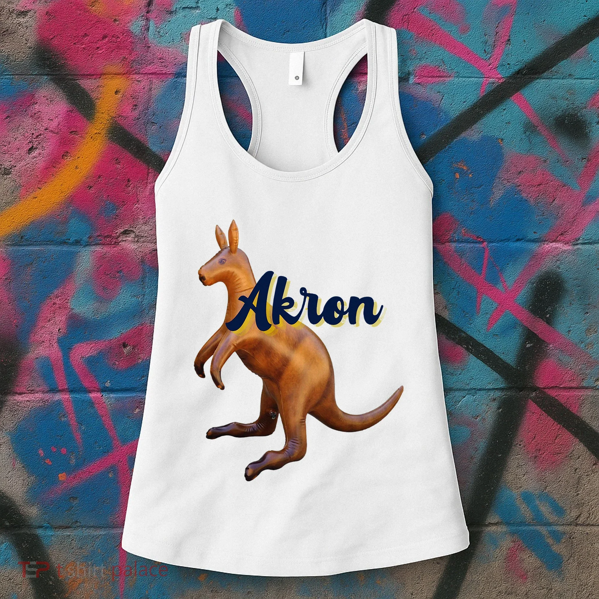 Akron Kangaroo Fun Retro Zips Women's Tank Top