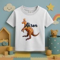 Akron Kangaroo Fun Retro Zips Toddler T-Shirt thumb 3