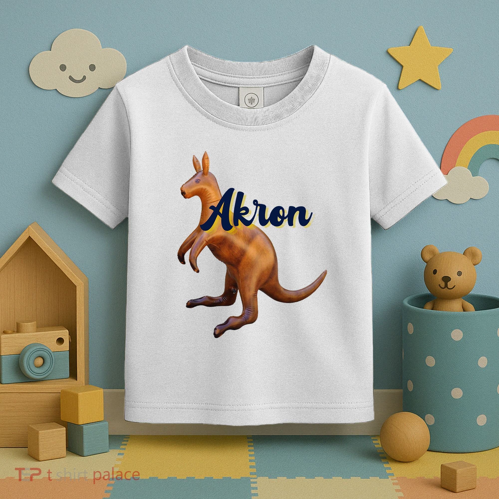 Akron Kangaroo Fun Retro Zips Toddler T-Shirt