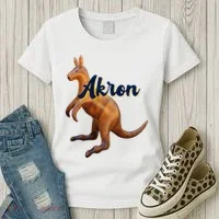 Akron Kangaroo Fun Retro Zips Women's T-Shirt thumb 3