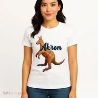 Akron Kangaroo Fun Retro Zips Women's T-Shirt thumb 4
