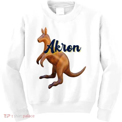 Akron Kangaroo Fun Retro Zips Kids Sweatshirt
