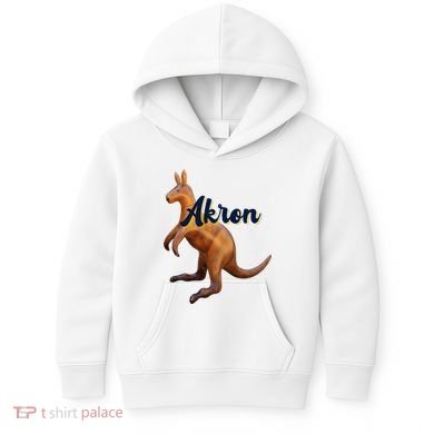 Akron Kangaroo Fun Retro Zips Kids Hoodie