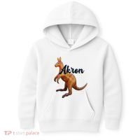 Akron Kangaroo Fun Retro Zips Kids Hoodie thumb 0