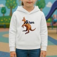 Akron Kangaroo Fun Retro Zips Kids Hoodie thumb 3